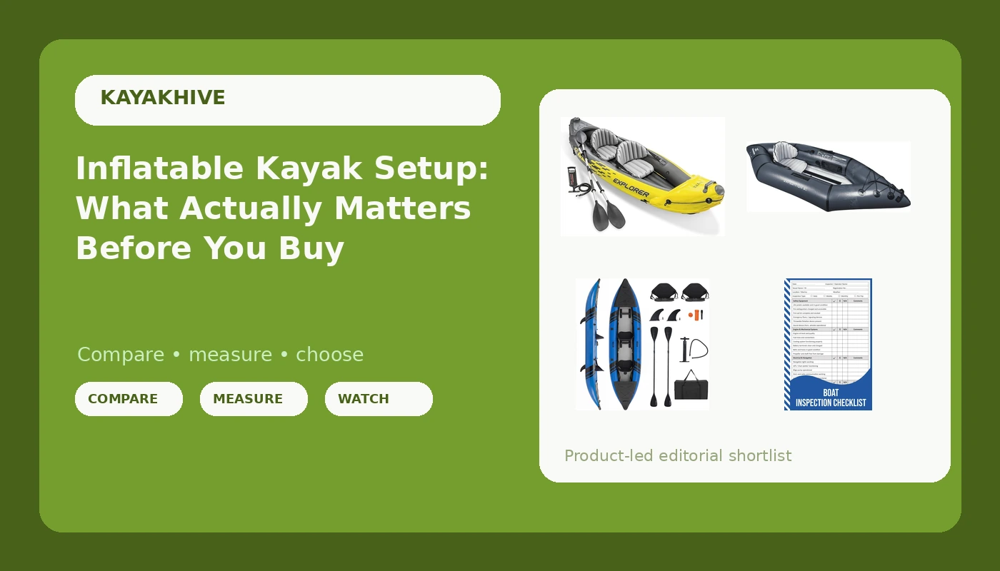 Inflatable Kayak Setup: What Actually Matters Before You Buy