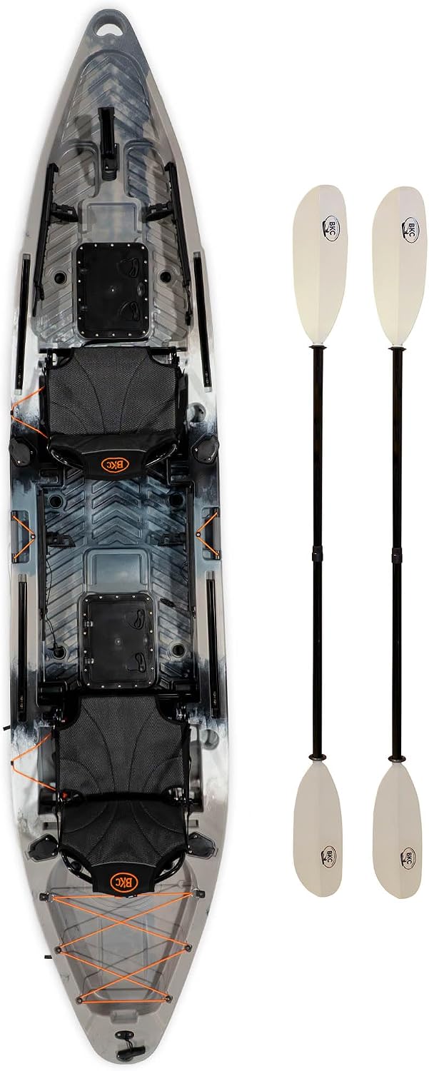 BKC Brooklyn 13.0 Pro Tandem Fishing Kayak, 2 to 3 Person