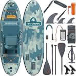 Retrospec June Nano Kids Inflatable Fishing Paddle Board SUP Kayak