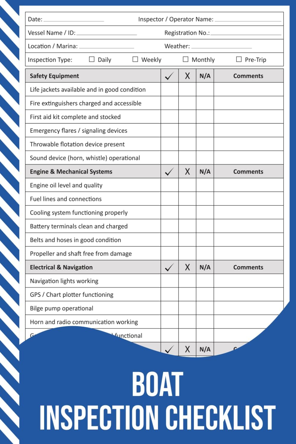 Boat Inspection Checklist (B0GQYYY4P2)
